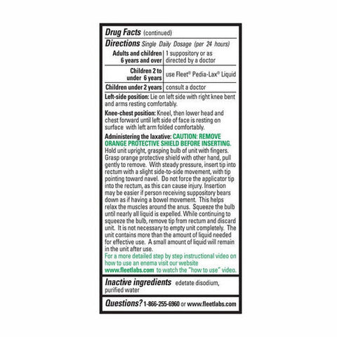 Fleet, Liquid Glycerin Suppositories Laxative, 7.5 Ml, Box Of 4 Fleet