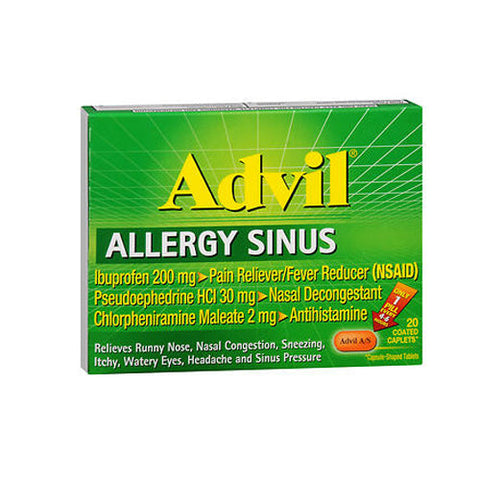 Advil, Allergy Sinus Coated, 20 Caplets Advil