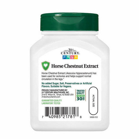 21st Century, Horse Chestnut Extract Standardized, 60 Veg Caps 21st Century