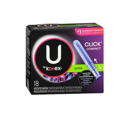 U By Kotex, Unscented Super Tampons With Plastic Applicator, 18 Count U By Kotex
