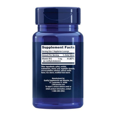 Life Extension, Vitamin B12 Methylcobalamin, 1 Mg, 60 Lozenges Life Extension