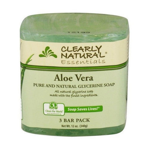 Clearly Natural, Essentials Glycerin Bar Soap Aloe Vera, 12 Oz (Pack Of 3) Clearly Natural