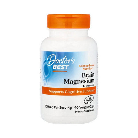 Doctors Best, Brain Magnesium with Magtein, 50 mg, 90 Veggie Caps Doctors Best