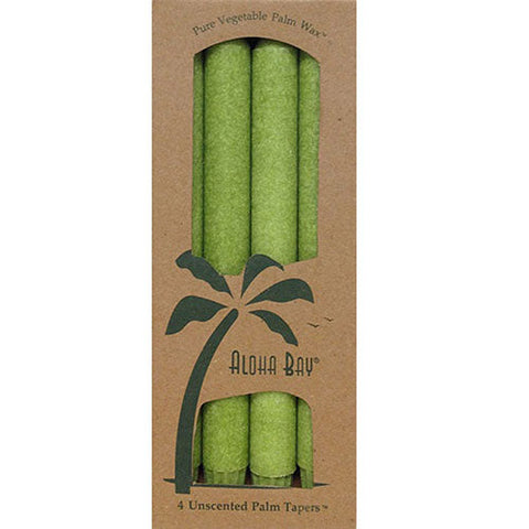 Aloha Bay, Palm 9 inch Tapers Unscented Candles, Melon Green 4 CT Aloha Bay