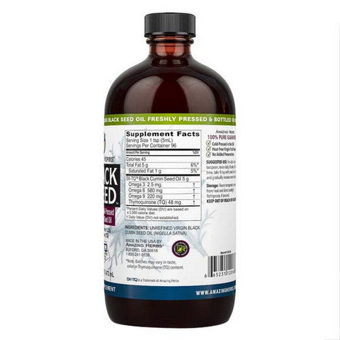 Amazing Herbs, Black Seed Oil, 16 oz