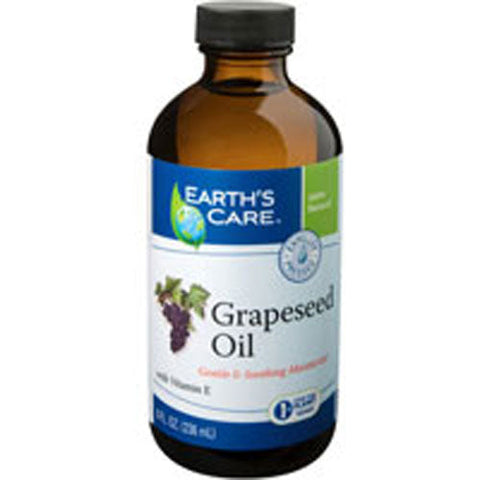 Earth's Care, Grape Seed Oil 100% Pure and Natural, 8 OZ Earth's Care