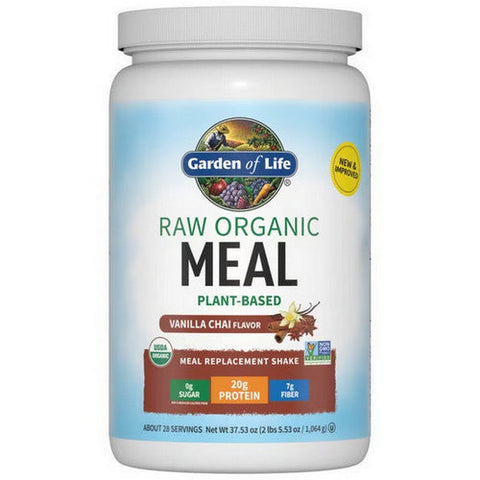 Garden of Life, RAW Organic Meal Powder Vanilla Spiced Chai, 1115g Powder Garden of Life