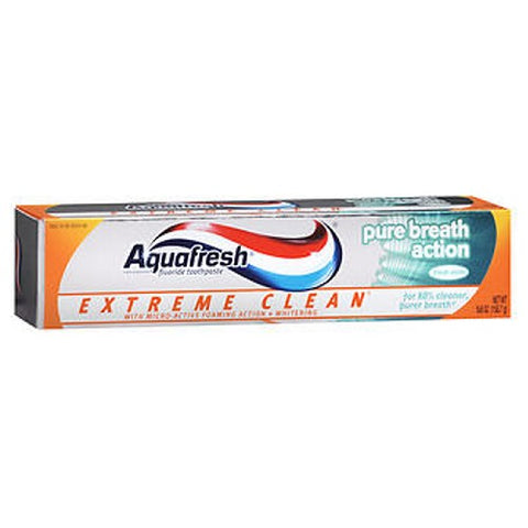Aquafresh, Extreme Clean Pure Breath Action Fluoride Toothpaste Mint, 5.6 Oz Aquafresh