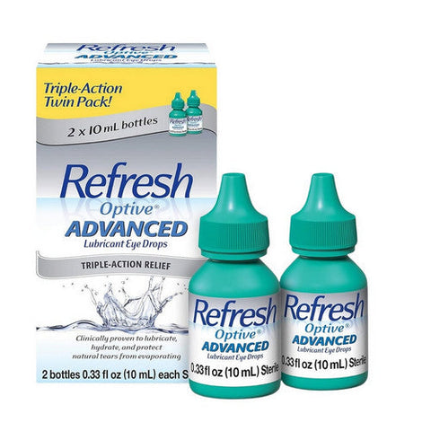Refresh, Optive Advanced Lubricant Eye Drops, 0.66 oz Refresh