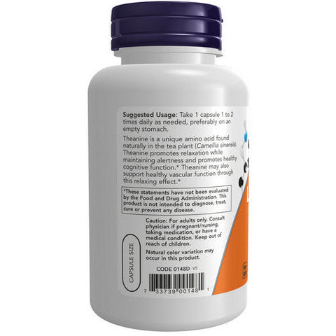 Now Foods, L-Theanine, 120 Vcaps Now Foods
