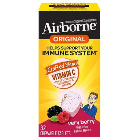 Airborne, Airbone Chewable Berry, 32 Tabs Airborne