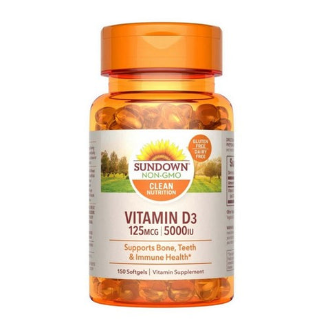 Sundown Naturals, Vitamin D3, 50 Mcg, 150 Softgels Sundown Naturals
