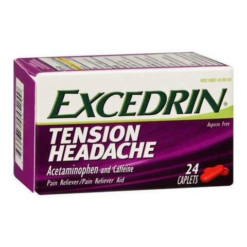 Excedrin, Tension Headache Caplets, 24 Caps