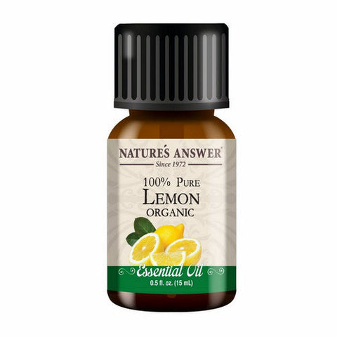 Nature's Answer, Pure Organic Essential Oil Lemon, 0.5 Oz Nature's Answer