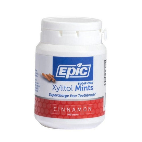 Epic Dental, Xylitol Mints Sugar-Free Cinnamon, Cinnamon 180 Count