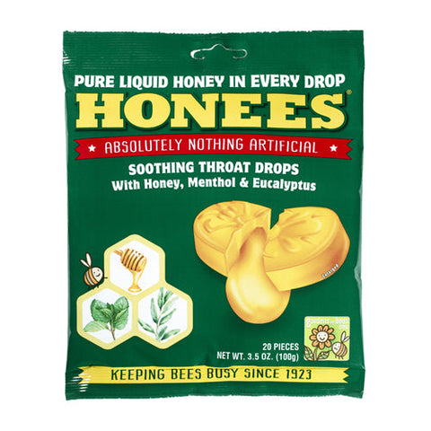 Honees, Cough Drops, Extra-Large Menthol 20 Count Honees