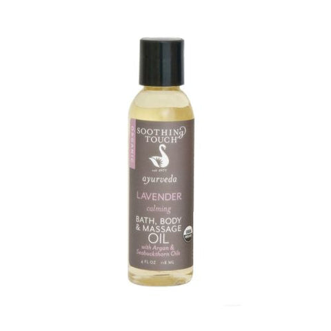 Soothing Touch, Bath Body & Massage Oil, Lavender 4 oz Soothing Touch