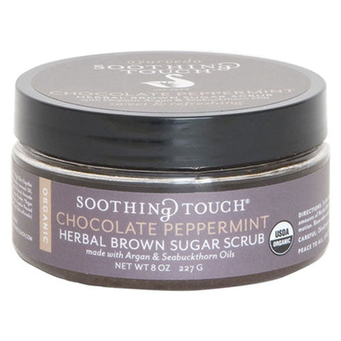 Soothing Touch, Herbal Brown Sugar Scrub, Chocolate Peppermint 8 oz Soothing Touch