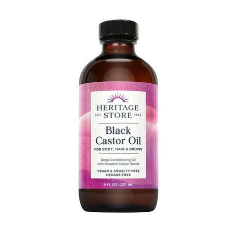 Heritage Store, Black Castor Oil, 8 Oz Heritage Store