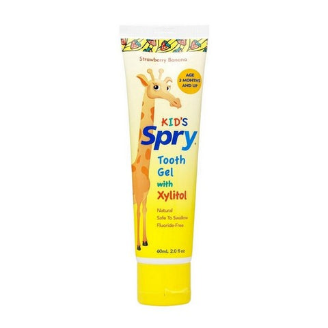 Xlear Inc, Spry Kids Tooth Gel With Xylitol Strawberry Banana, 2 Oz / Original
