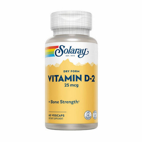 Solaray, Dry Form Vitamin D-2, 1,000 IU, 60 Caps Solaray