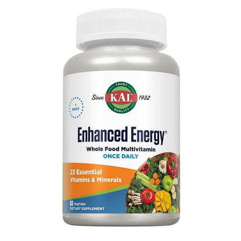 Kal, Enhanced Energy Whole Food Multivitamin, 60 Tabs Kal