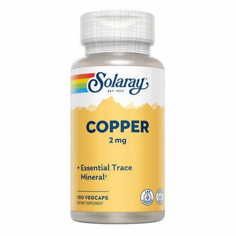 Solaray, Copper, 2 mg, 100 Caps