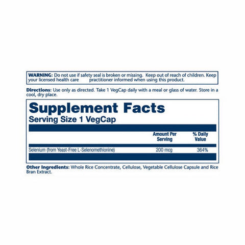 Solaray, Selenium Yeast Free, 200 Mcg, 90 Veg Caps Solaray