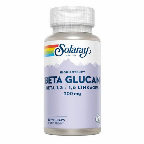 Solaray, Beta Glucan High Potency, 200 Mg, 30 Veg Caps Solaray