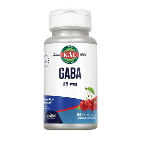 Kal, Gaba Cherry, 25 Mg, 120 Tabs Kal