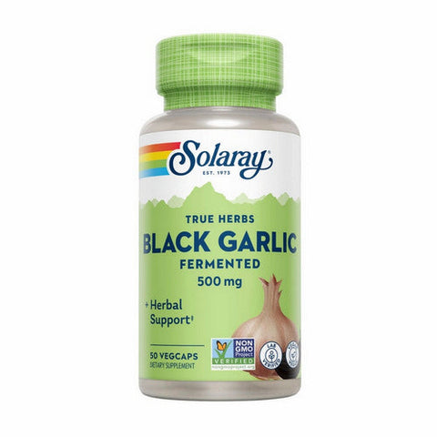 Solaray, True Herbs Black Garlic Fermented, 500 mg, 50 Caps Solaray