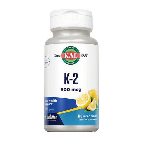 Kal, K-2 ActivMelt, 500 mcg, Lemon 100 Tabs Kal