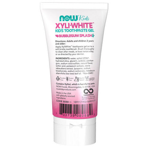 Now Foods, XyliWhite Kid's Toothpaste, Bubblegum 3 oz