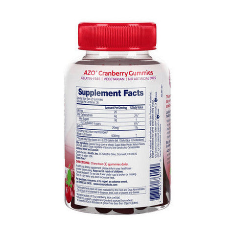 Azo, Cranberry Gummies, Mixed Berry 72 Gummies Azo