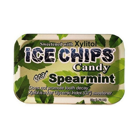 Ice Chips Candy, Hand Crafted Candy Tin Spearmint, Spearmint 1.76 oz