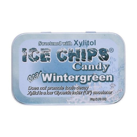 Ice Chips Candy, Hand Crafted Candy Tin Wintergreen, Wintergreen 1.76 oz