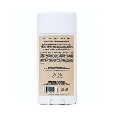 Zion Health, Clay Dry Deodorant Aluminum Free Silk Moroccan Bliss, 2.5 OZ Zion Health