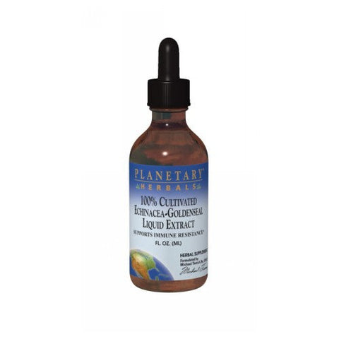 Planetary Herbals, 100% Cultivated Echinacea-Goldenseal Liquid Extract, 1 Fl Oz