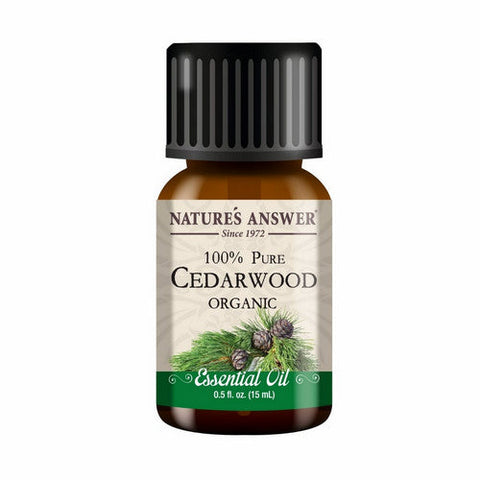 Organic Cedarwood Essential Oil 0.5 Oz by Nature's Answer