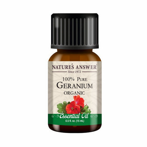 Nature's Answer, Pure Organic Essential Oil Geranium, 0.5 Oz Nature's Answer