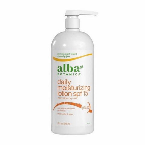 Alba Botanica, Natural Very Emollient Body Lotion Daily Shade SPF 15, 32 FL Oz Alba Botanica
