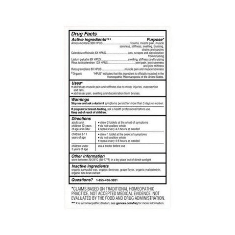 Genexa, Organic Arnica Advantage, 100 Tabs