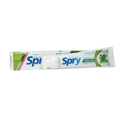Xlear Inc, Spry Anti-Plaque And Tartar Control Xylitol Toothpaste Fluoride Free Spearmint, Spearmint 5 Oz