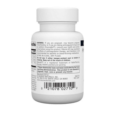 Source Naturals, Vitamin K-2 Advantage, 2200 mcg, 60 Tabs Source Naturals