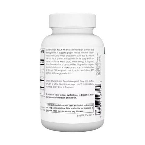 Source Naturals, Malic Acid, 833 mg, 60 Tabs Source Naturals