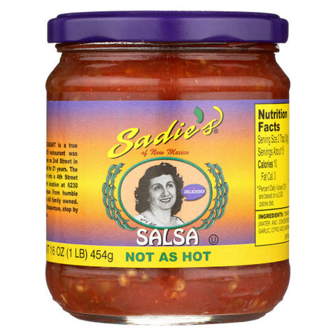 Sadie, Not As Hot Salsa, 16 Oz Sadie