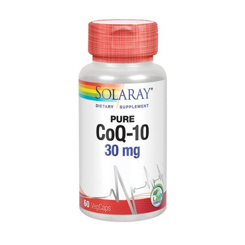 Solaray, Pure CoQ10, 30 Mg, 60 Veg Caps Solaray