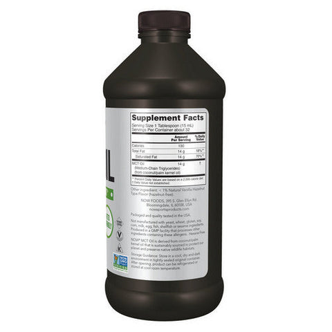 Now Foods, MCT Oil, Vanilla Hazalnut 16 Oz