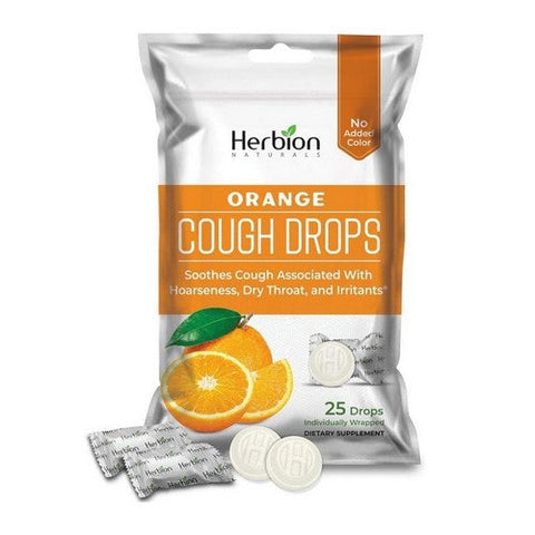 Herbion Naturals, Cough Drops, Orange 25 Count