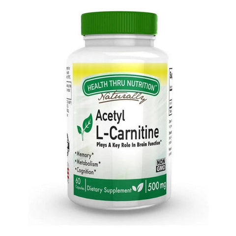 Health Thru Nutrition, Acetyl L-Carnitine, 500 mg, 60 Veg  Caps Health Thru Nutrition